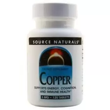 Source Naturals Медь (3 мг) 120 таблеток
