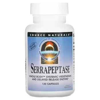 Source Naturals Серрапептазы 120 капсул