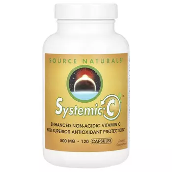 Source Naturals, Systemic C , 1000 мг, 120 капсул (500 мг на капсулу)
