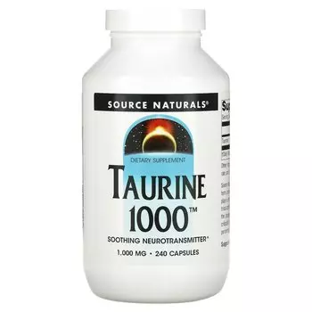 Таурин 1000 Source Naturals Taurine, 1000 мг, 240 капсул