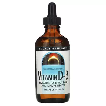 Source Naturals, Витамин D-3, 4 жидкие унции (118,28 мл)