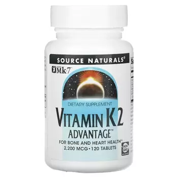 Source Naturals Витамин K2 Advantage 2200 мкг 120 таблеток