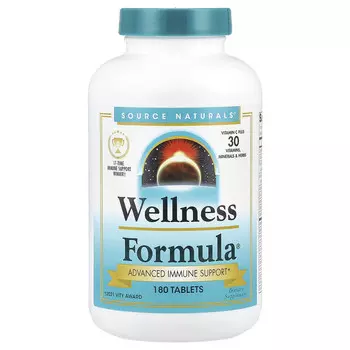 Source Naturals, Wellness Formula, улучшенная поддержка иммунитета, 180 таблеток