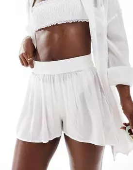 South Beach – белые пляжные шорты с высокой талией