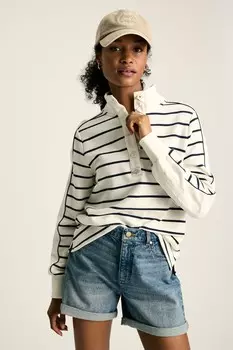 Southwold толстовка в полоску на пуговицах Joules, синий