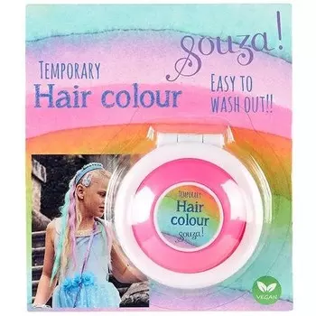 Соуза! Смываемый мел для волос детский, розовый Souza!