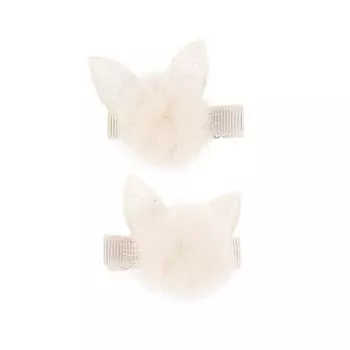 Souza!, Заколки для волос меховые, белые Кошки, 2 шт