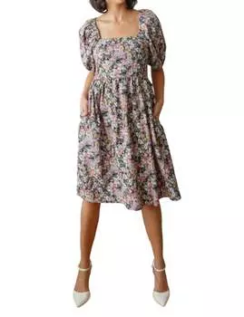 Совершенство без усилий Цветочное платье в многоцветном цвете Polagram, цвет multi