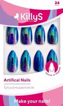 Советы KillyS Almond Metaliczne Niebieskie, 24 op.