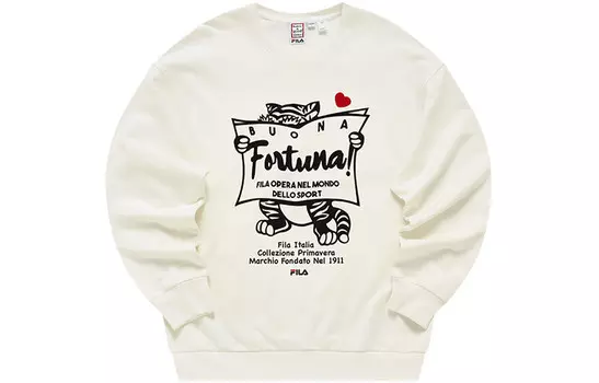 Совместная коллекция Year Of The Tiger, толстовка унисекс, облачно-белая Fila, цвет Cloud White