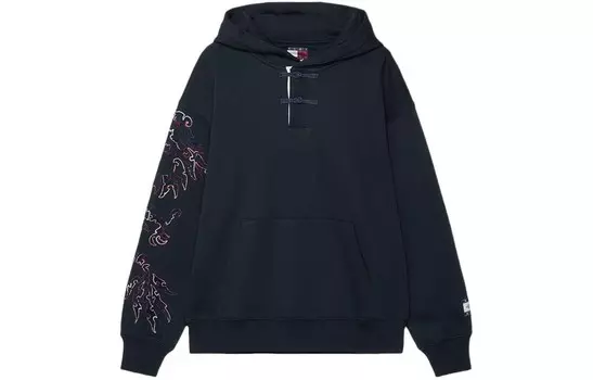 Совместная модель Clot X CLOT, толстовка унисекс, темно-синяя Tommy Hilfiger, темно-синий