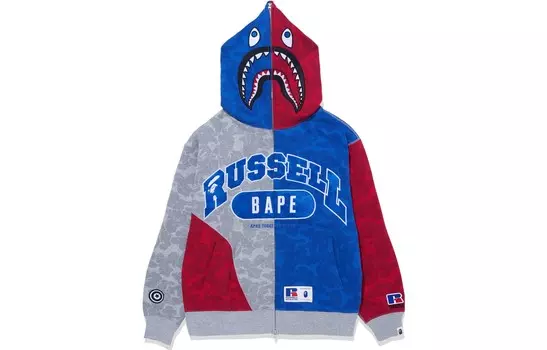 Совместная спортивная толстовка BAPE X Russell, унисекс, многоцветная A Bathing Ape, цвет Multicolor