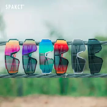 Совместные велосипедные очки Spark, велосипедные ветрозащитные очки, солнцезащитные очки, меняющие цвет, скрытое меняющее цвет зеркало (белое) Spakct
