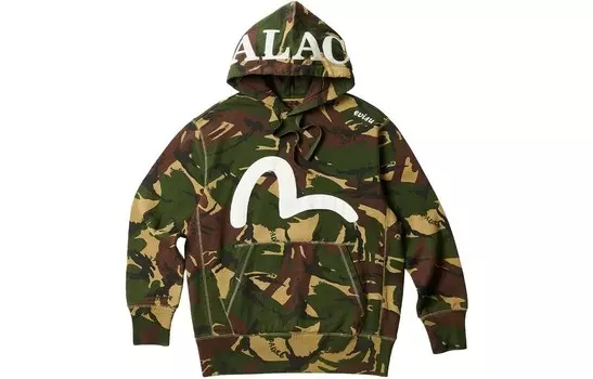 Совместный бренд Palace X PALACE Толстовка унисекс камуфляж Evisu, цвет Camouflage