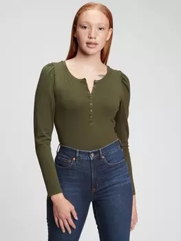 Современная футболка Gap, зеленый