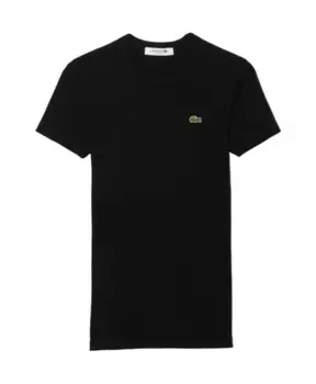 Современная футболка из натурального хлопка Lacoste, черный