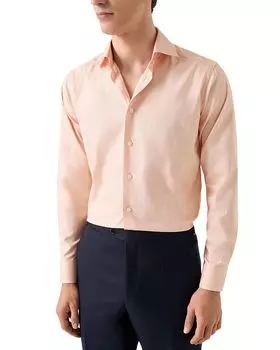 Современная классическая рубашка однотонная Eton, оранжевый