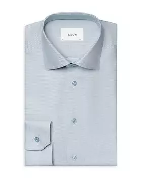 Современная классическая рубашка с полуприлегающим силуэтом Eton, зеленый