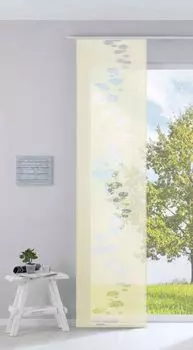 Современная панельная перегородка для комнаты, раздвижная штора Tendril из высококачественной ткани выгорания с кареткой для панелей, 245x60 (ВxШ), серый, 85611 Astek, бежевый