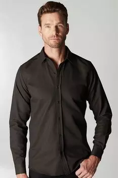 Современная приталенная мужская рубашка Добби узкого кроя TUDORS, хаки