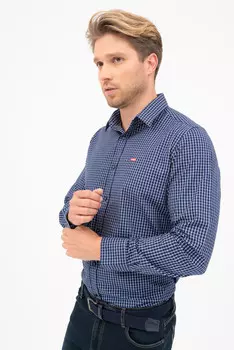 Современная рубашка кроя Budmil, синий