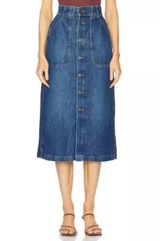 Современная юбка-миди с карманами в октябре FRAME, цвет october