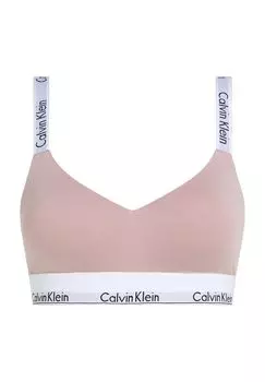 Современное бюстье из хлопка с логотипом на поясе для женщин Calvin Klein, цвет Tqo Pink