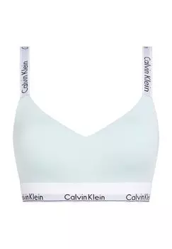 Современное бюстье из хлопка с логотипом на поясе для женщин Calvin Klein, цвет Lkw Blue