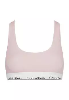 Современное хлопковое бюстье с логотипом для женщин Calvin Klein, цвет Nymh