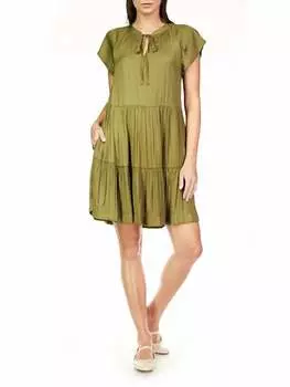 Современное платье-бэбидолл цвета Burnt Olive Sanctuary