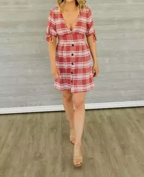 Современное платье Love Button Front в Седоне Sanctuary, цвет sedona