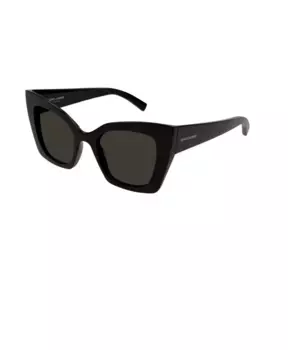 Современные элегантные солнцезащитные очки «кошачий глаз» Saint Laurent, черный