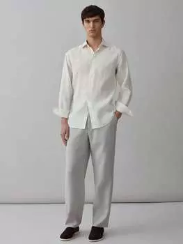 Современные брюки из льна Piombo, цвет light grey