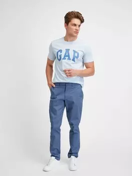 Современные брюки узкого кроя цвета хаки Gap, синий