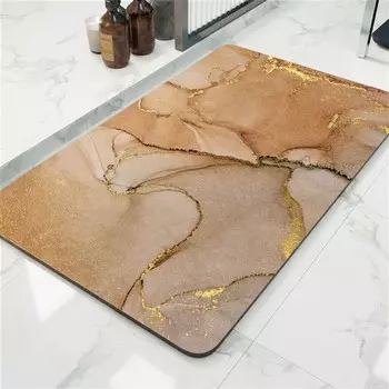 Современные быстросохнущие коврики для ванной Впитывающие нескользящие коврики для ванной Коричневый, размер 80x120 см DQQ