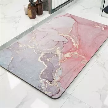 Современные быстросохнущие коврики для ванной Впитывающие нескользящие коврики для ванной комнаты розового цвета, размер 80x120 см DQQ, розовый