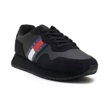 Современные кожаные кроссовки для бега Tommy Hilfiger, черный
