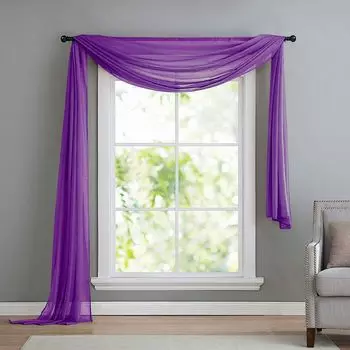 Современные ниточные шторы 2 шт. 140 х 250 см зеленые шторы и портьеры Astek, фиолетовый