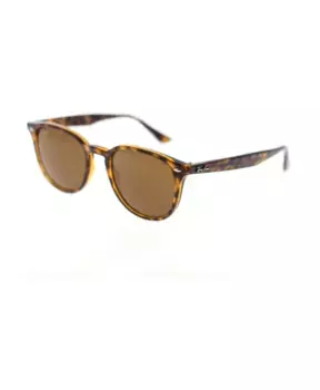 Современные солнцезащитные очки неправильной формы с линзами вспышками. Ray-Ban, коричневый