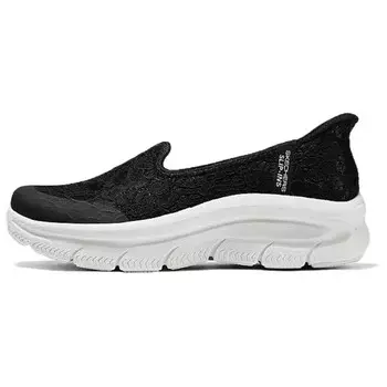 Современные удобные женские повседневные туфли женские черные/белые Skechers