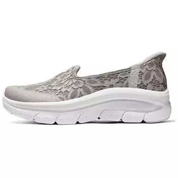 Современные удобные женские повседневные туфли женские серо-коричневые Skechers