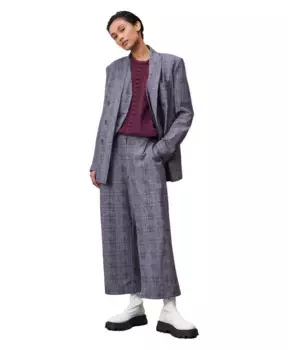 Современный блейзер в клетку Jane Lushka, серый