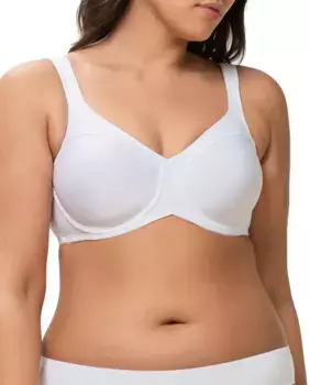 Современный бюстгальтер на косточках из мягкого хлопка Triumph, белый