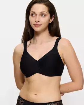 Современный бюстгальтер на косточках из мягкого хлопка Triumph, черный