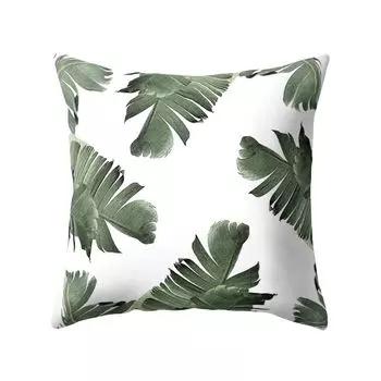 Современный декоративный чехол для подушки с принтом листьев, домашний диван, наволочка на молнии, наволочка-4 # Stuttg