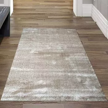 Современный дизайнерский ковер для гостиной простого дизайна, бежевого цвета, размер - 60x110 см Teppich-Traum, бежевый