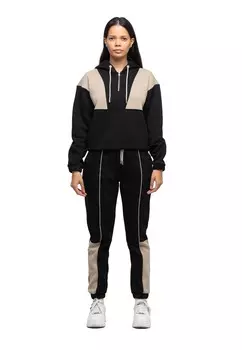 Современный двухцветный спортивный костюм tom barron на половинной молнии Tom_Barron, черный