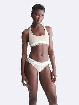 Современный хлопковый бюстгальтер без подкладки Calvin Klein, серый