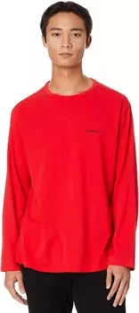 Современный хлопок Holiday Lounge с длинным рукавом и круглым вырезом Calvin Klein Underwear, цвет Rouge