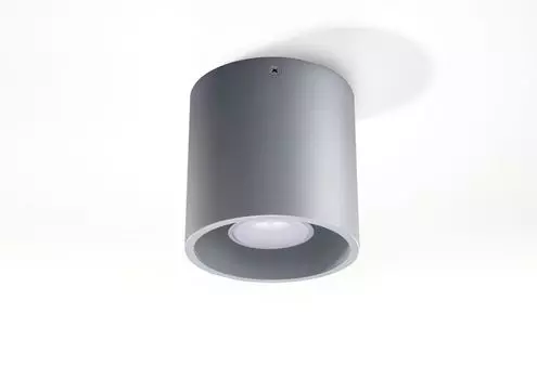 Современный накладной точечный светильник (высота 10 см) для внутреннего освещения, светильник для прихожей, накладной светильник, потолочный спот, накладной точечный светильник Licht-Erlebnisse, серый